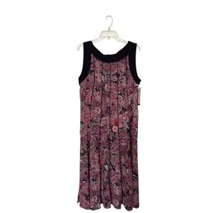 Perceptions New York Size 18 Multicolor Paisley Sleeveless Whimsigoth Dress NWT